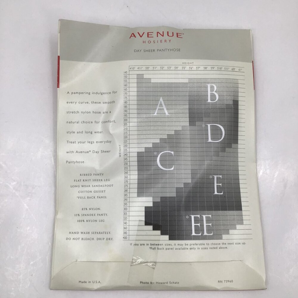 Vintage Avenue Day Sheer Pantyhose Nylons Plus Size EE Deadstock NOS New Navy - Picture 5 of 7